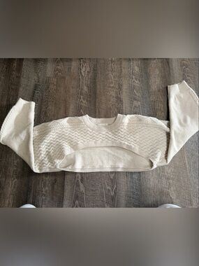 H&M Cream Cable-Knit Crewneck Sweater